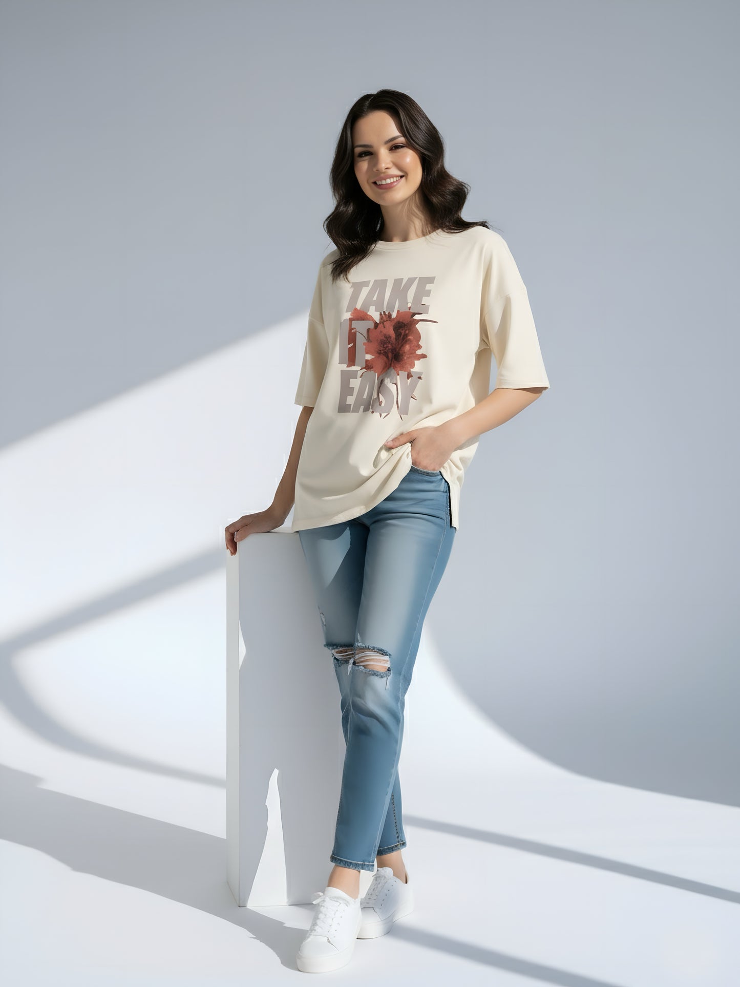 LUSSOVOGUE Men’s Oversized Graphic T-Shirt Collection | Brown, Off-White & Maroon | Premium Cotton Streetwear