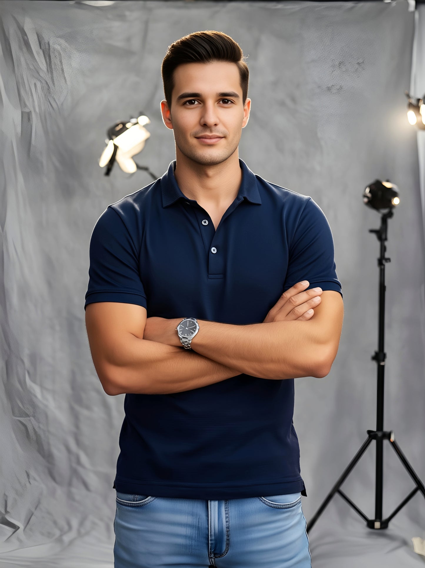 LUSSOVOGUE Men’s Polo T-Shirt Collection | Black, White, Navy Blue, Grey & Maroon | Premium Cotton Blend | Classic Regular Fit