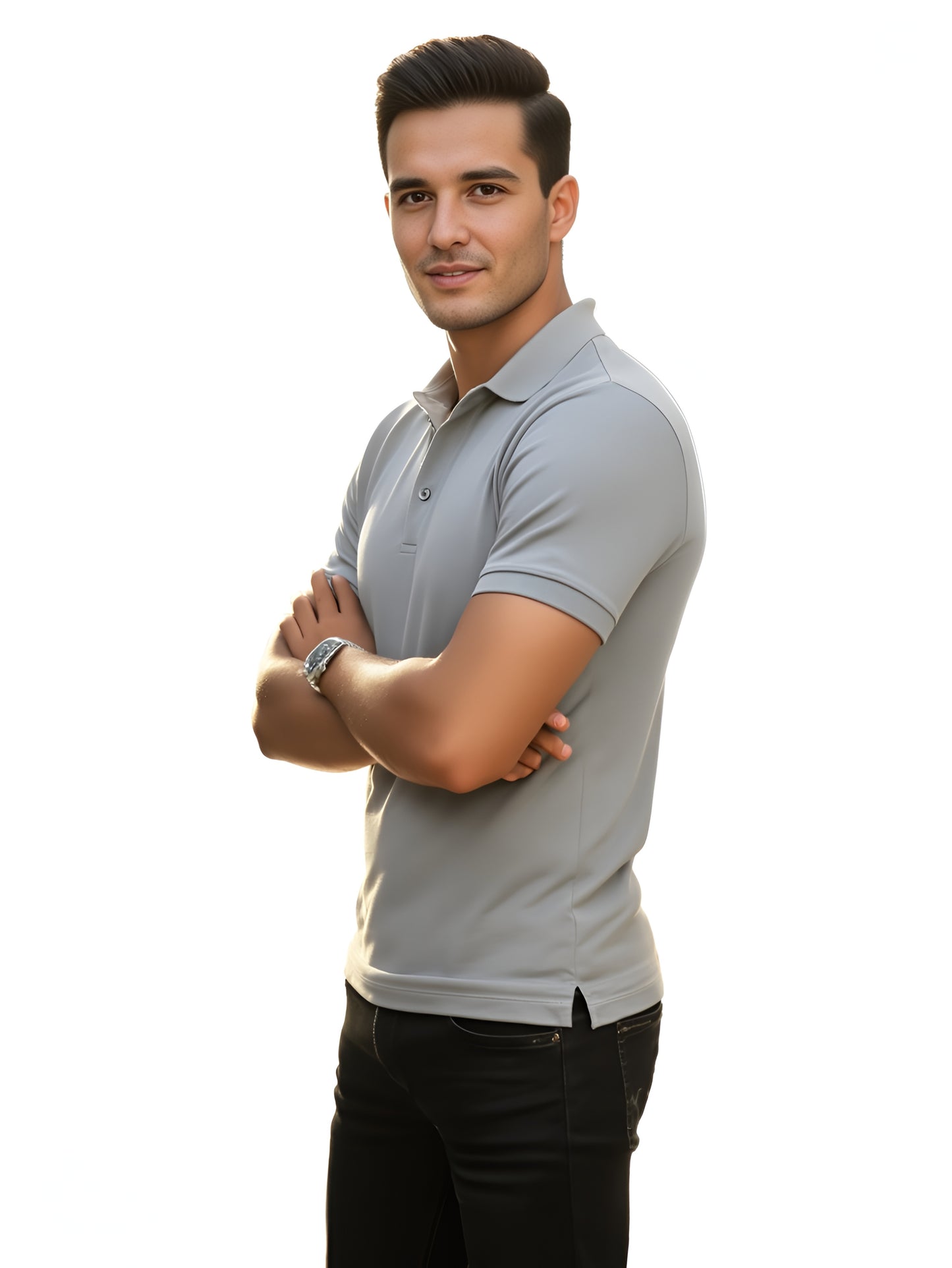LUSSOVOGUE Men’s Polo T-Shirt Collection | Black, White, Navy Blue, Grey & Maroon | Premium Cotton Blend | Classic Regular Fit