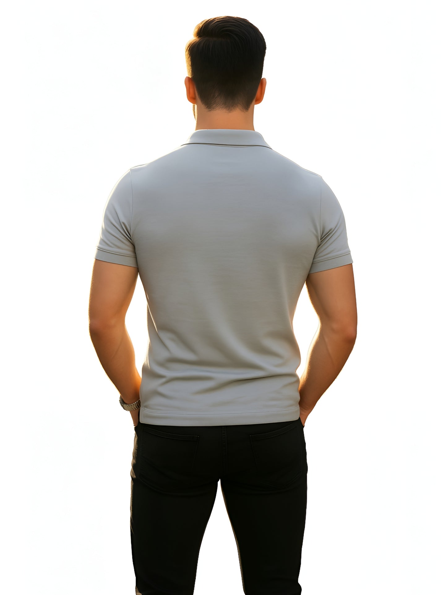 LUSSOVOGUE Men’s Polo T-Shirt Collection | Black, White, Navy Blue, Grey & Maroon | Premium Cotton Blend | Classic Regular Fit