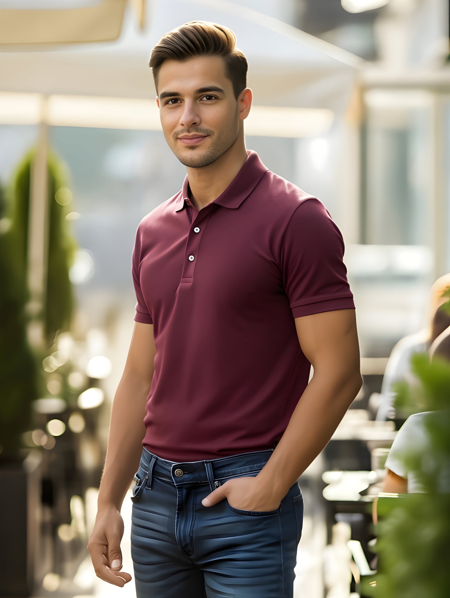 LUSSOVOGUE Men’s Polo T-Shirt Collection | Black, White, Navy Blue, Grey & Maroon | Premium Cotton Blend | Classic Regular Fit