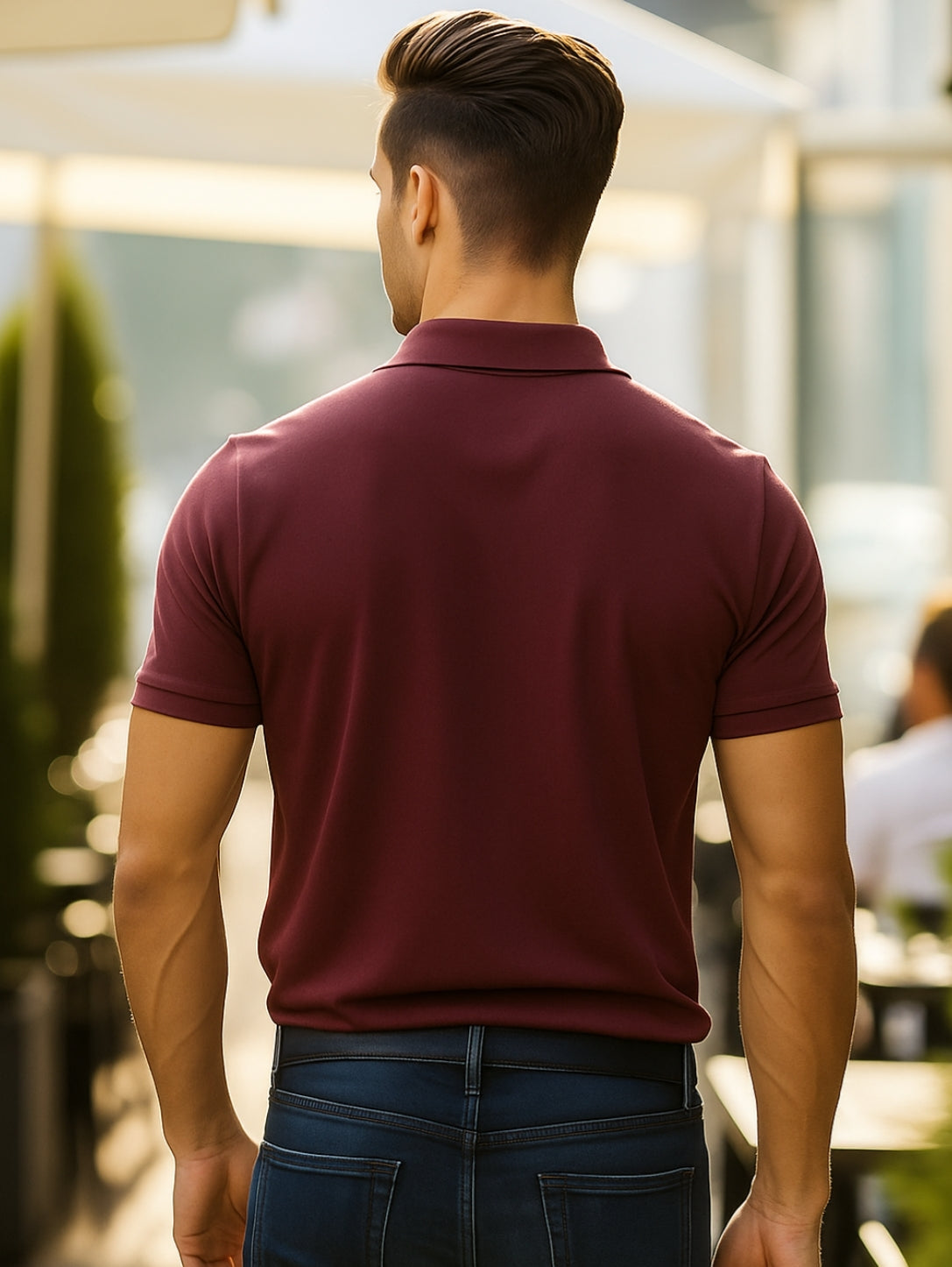 LUSSOVOGUE Men’s Polo T-Shirt Collection | Black, White, Navy Blue, Grey & Maroon | Premium Cotton Blend | Classic Regular Fit