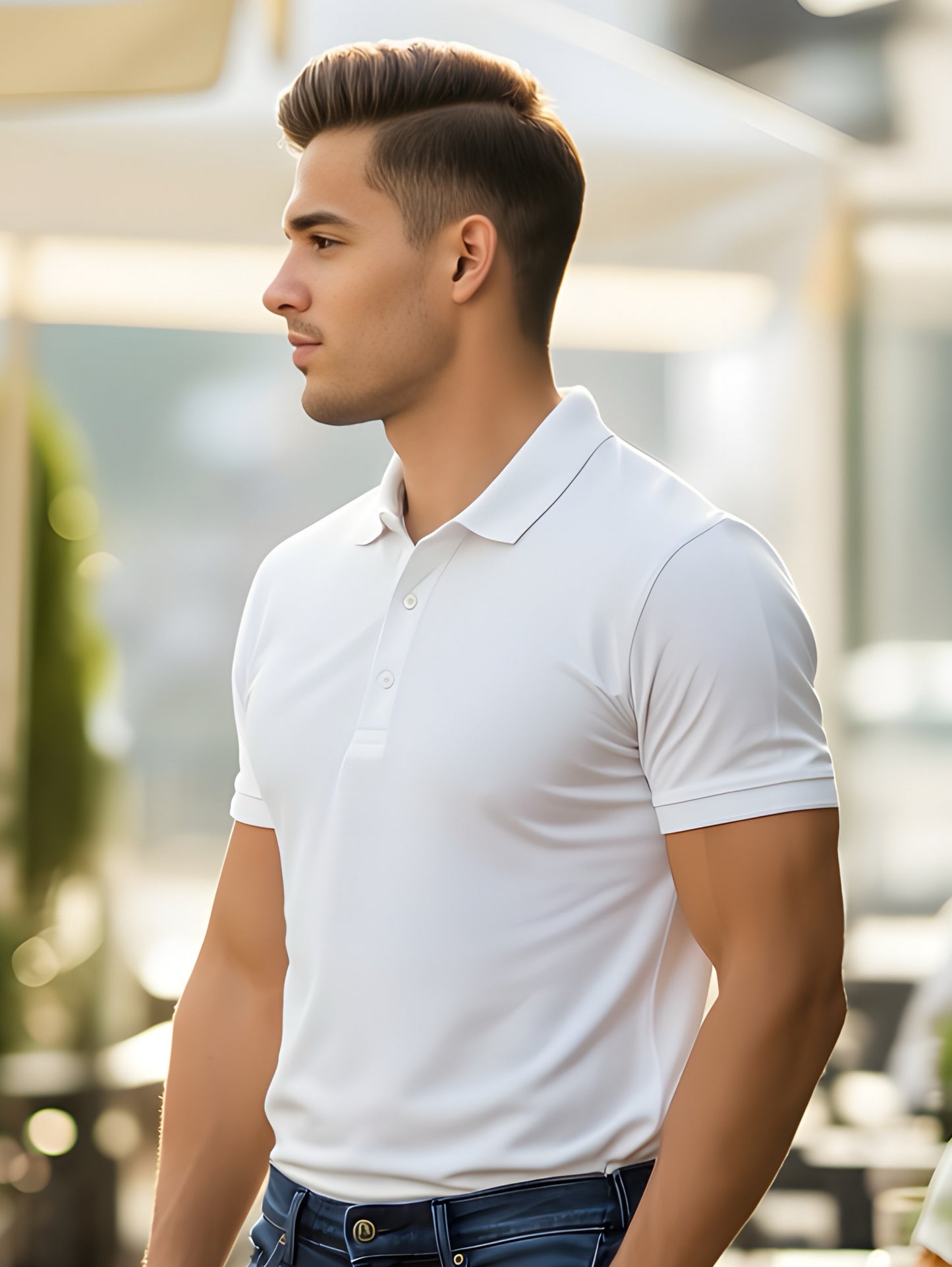 LUSSOVOGUE Men’s Polo T-Shirt Collection | Black, White, Navy Blue, Grey & Maroon | Premium Cotton Blend | Classic Regular Fit