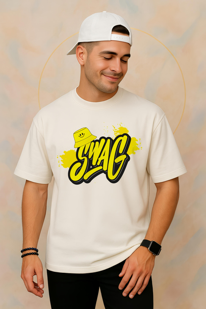 LUSSOVOGUE “Swag” Graphic Black T-Shirt