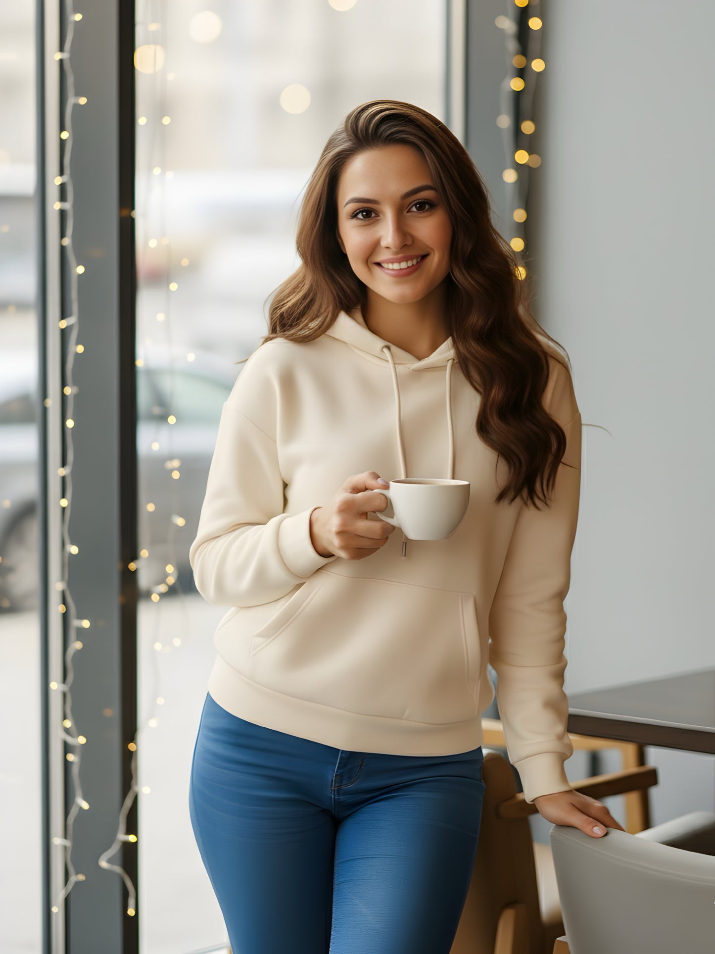 LUSSOVOGUE Women’s Premium 100% Cotton Hoodie for Everyday Comfort | Available in Black, Maroon, Off-White & Navy Blue