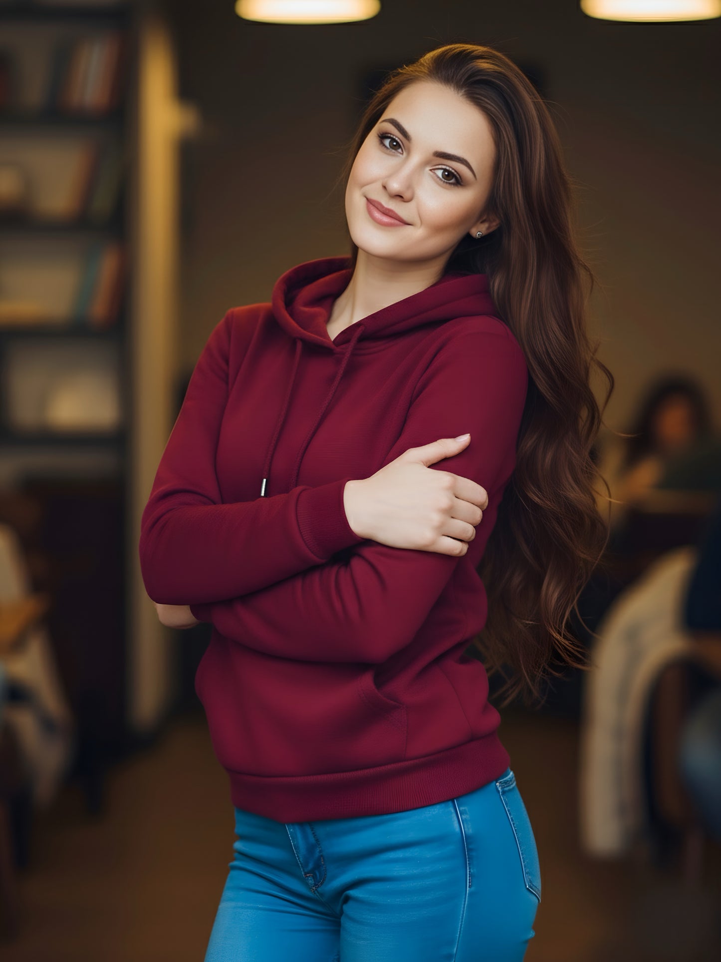 LUSSOVOGUE Women’s Premium 100% Cotton Hoodie for Everyday Comfort | Available in Black, Maroon, Off-White & Navy Blue