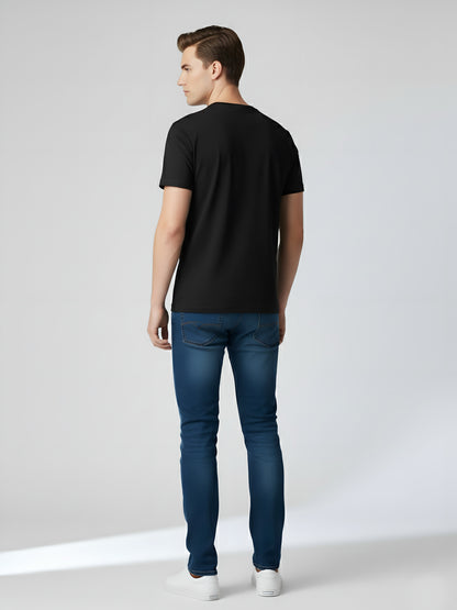LUSSOVOGUE Men’s Premium 100% Cotton Regular Fit T-Shirt Collection | Black, White, Grey, Navy Blue