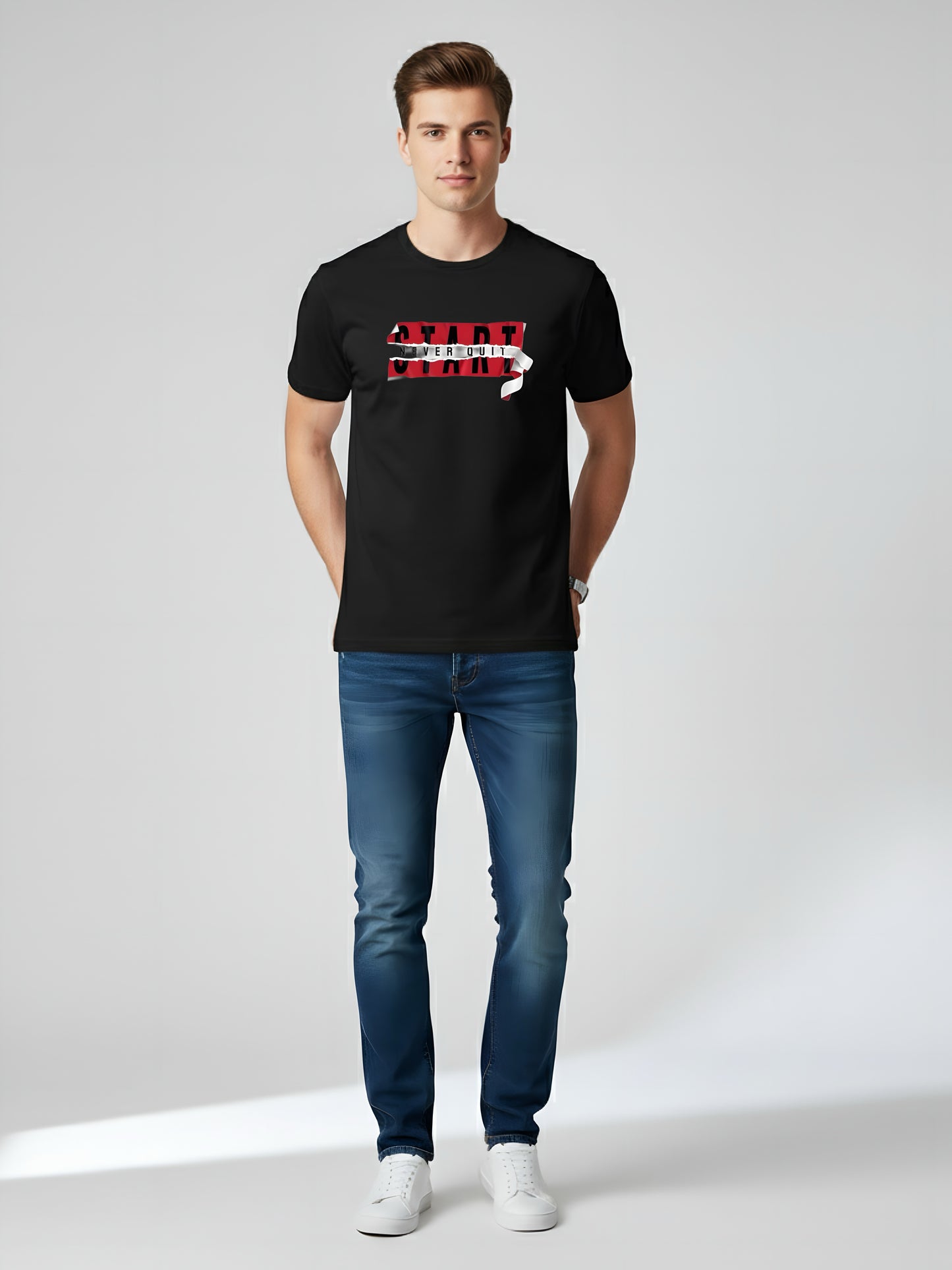 LUSSOVOGUE Men’s Premium 100% Cotton Regular Fit T-Shirt Collection | Black, White, Grey, Navy Blue