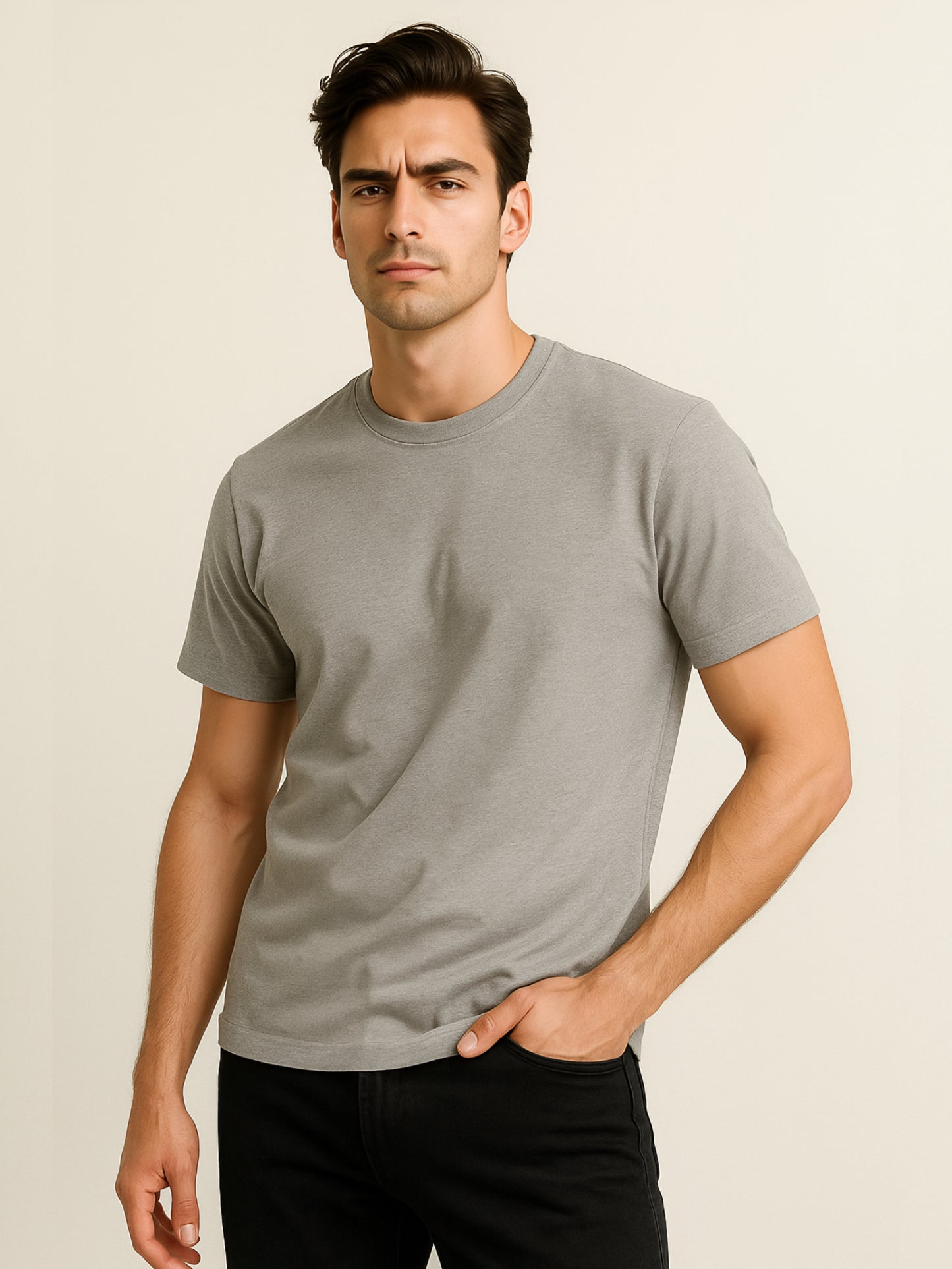 LUSSOVOGUE- Classic Fit T-Shirt – 100% Cotton Comfort, Minimalist Style