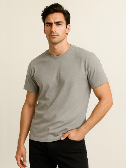 LUSSOVOGUE- Classic Fit T-Shirt – 100% Cotton Comfort, Minimalist Style