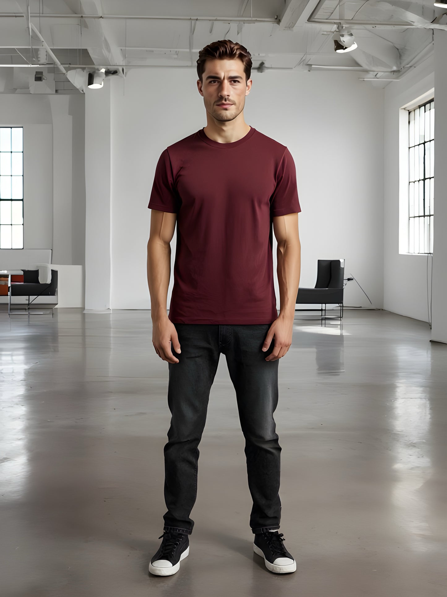 LUSSOVOGUE- Classic Fit T-Shirt – 100% Cotton Comfort, Minimalist Style