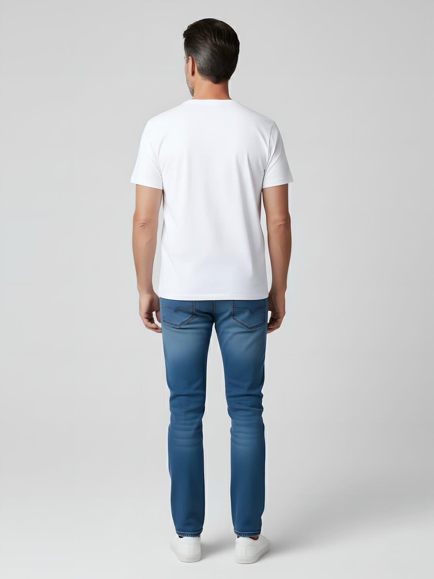 LUSSOVOGUE Men’s Premium White Superdad T-Shirt | 100% Cotton | Bold Graphic Casual Wear