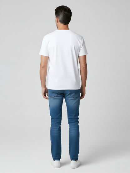 LUSSOVOGUE Men’s Premium White Superdad T-Shirt | 100% Cotton | Bold Graphic Casual Wear