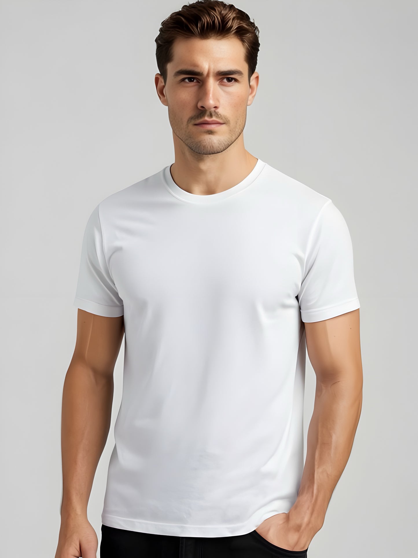 LUSSOVOGUE- Classic Fit T-Shirt – 100% Cotton Comfort, Minimalist Style