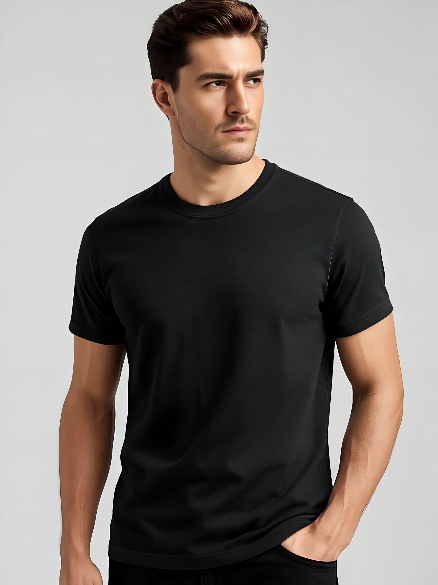LUSSOVOGUE- Classic Fit T-Shirt – 100% Cotton Comfort, Minimalist Style