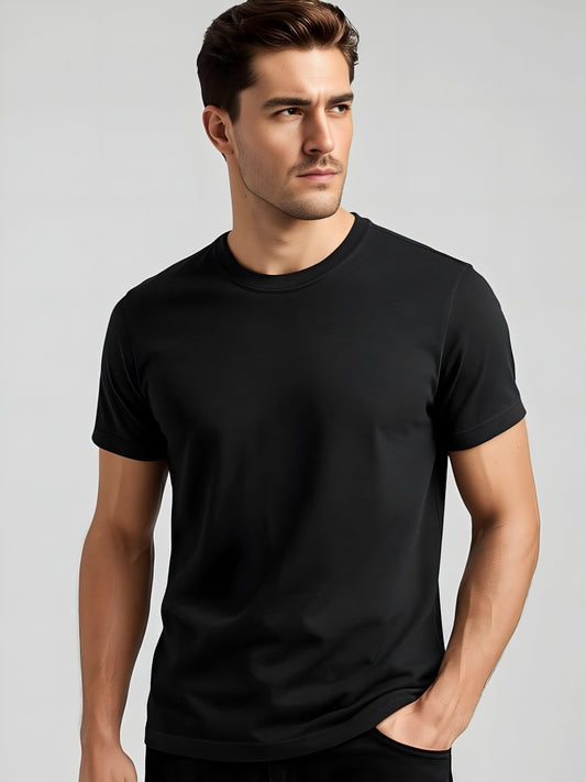 LUSSOVOGUE- Classic Fit T-Shirt – 100% Cotton Comfort, Minimalist Style