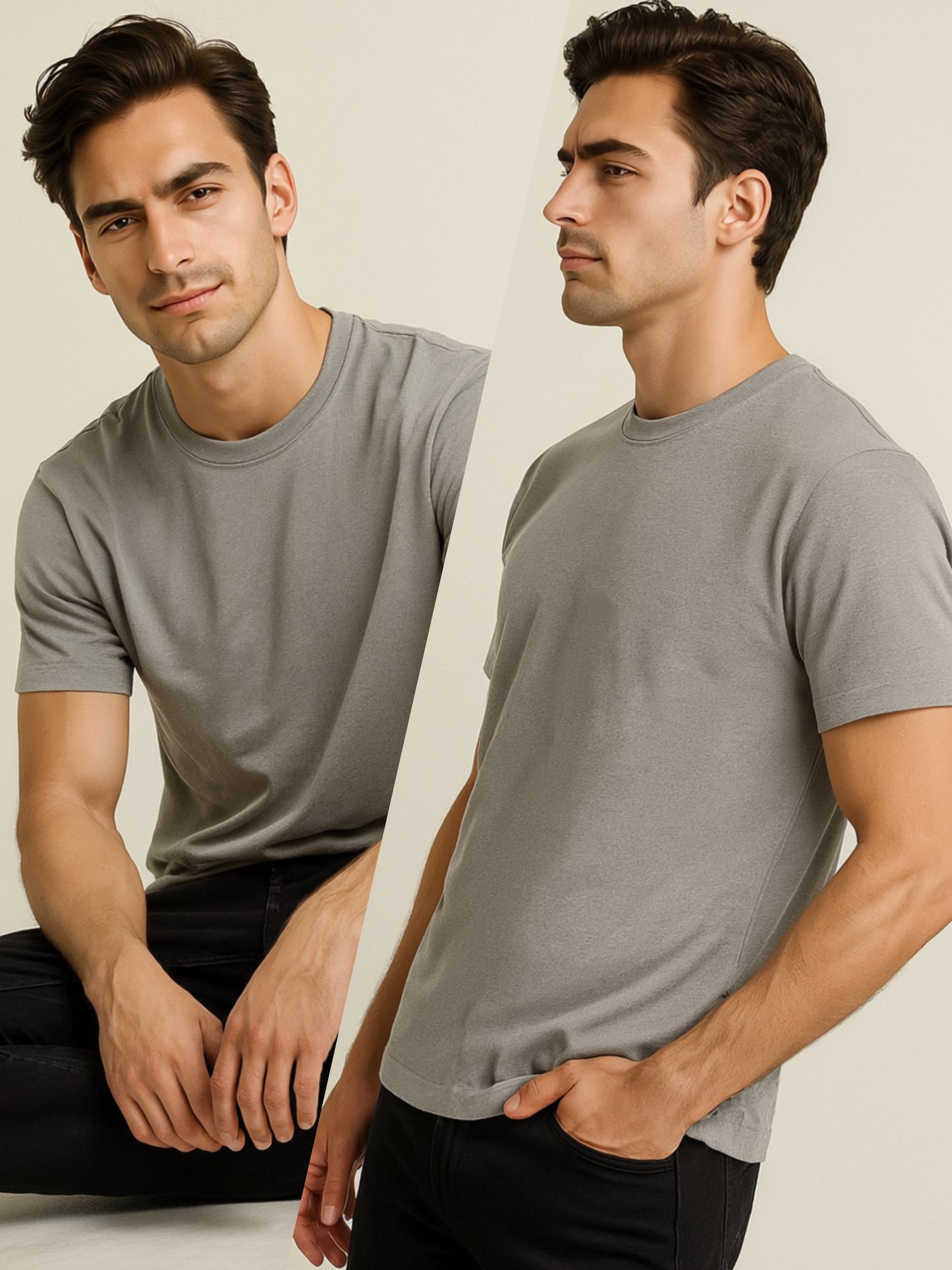 LUSSOVOGUE- Classic Fit T-Shirt – 100% Cotton Comfort, Minimalist Style