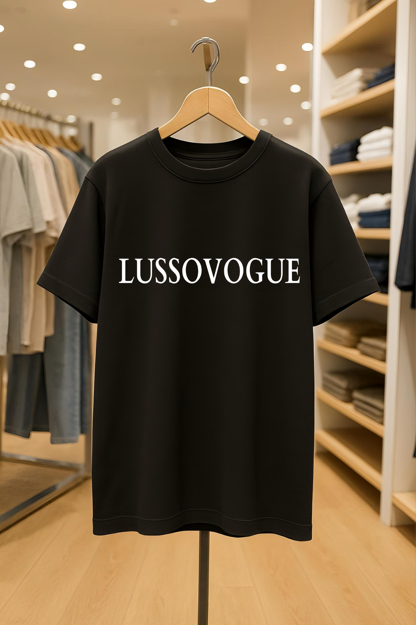 LUSSOVOGUE Oversized Milk White T-shirt (Premium Cotton)