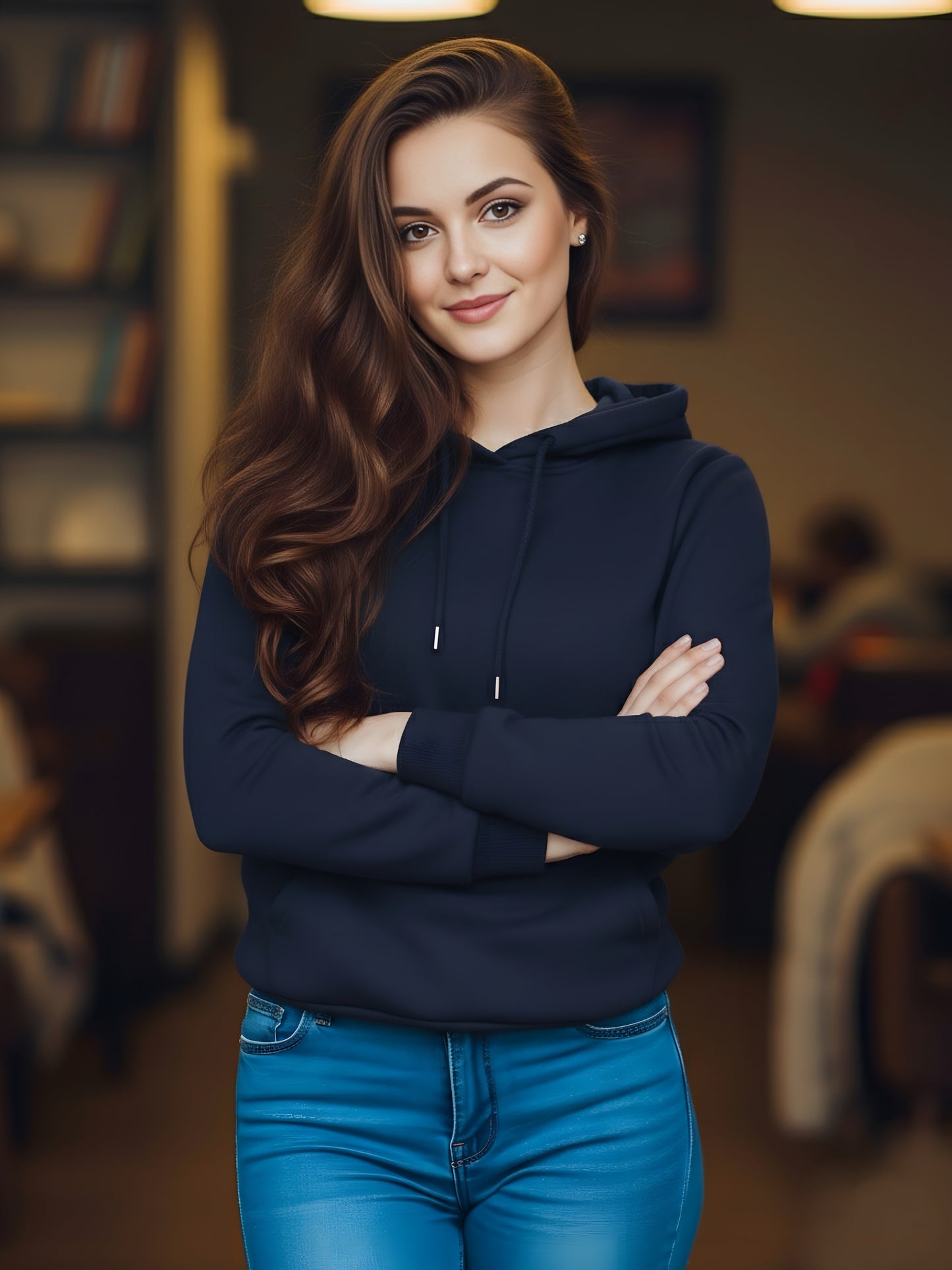 LUSSOVOGUE Women’s Premium 100% Cotton Hoodie for Everyday Comfort | Available in Black, Maroon, Off-White & Navy Blue