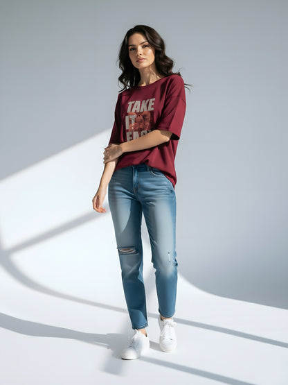LUSSOVOGUE Men’s Oversized Graphic T-Shirt Collection | Brown, Off-White & Maroon | Premium Cotton Streetwear
