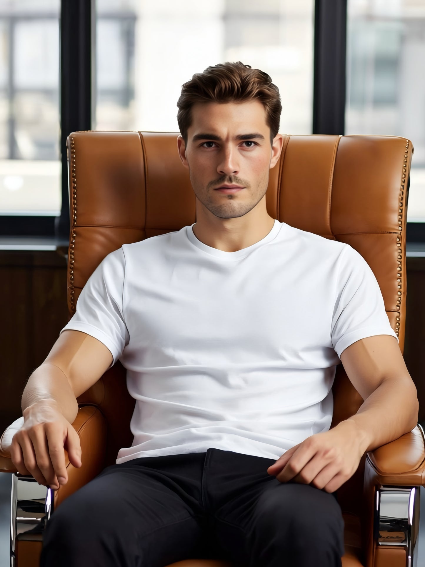 LUSSOVOGUE- Classic Fit T-Shirt – 100% Cotton Comfort, Minimalist Style