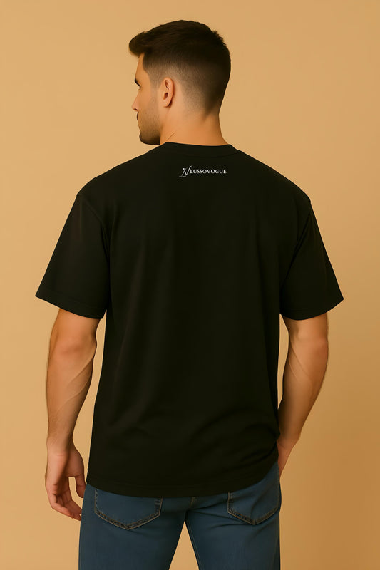 Black Oversized T-Shirt – Keep Calm and Move On