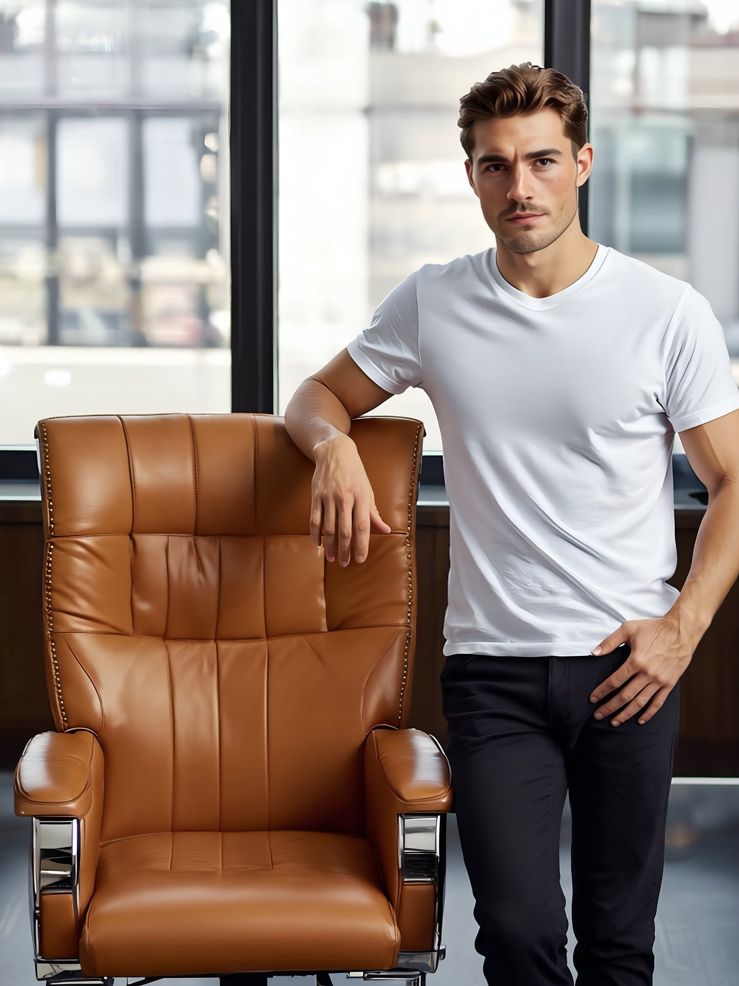 LUSSOVOGUE- Classic Fit T-Shirt – 100% Cotton Comfort, Minimalist Style