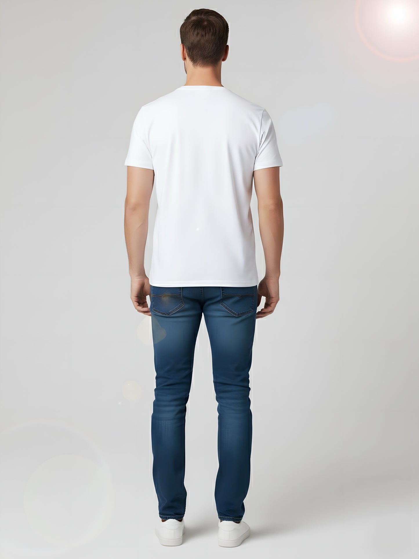 LUSSOVOGUE Men’s Premium 100% Cotton Regular Fit T-Shirt | White Courage Graphic Tee | Fearless & Stylish